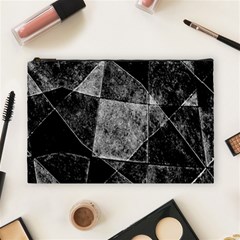 Dark Geometric Grunge Pattern Print Cosmetic Bag (large)  by dflcprints