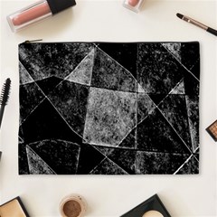 Dark Geometric Grunge Pattern Print Cosmetic Bag (xl) by dflcprints