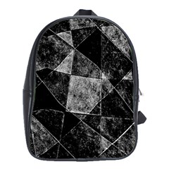 Dark Geometric Grunge Pattern Print School Bags(large)  by dflcprints