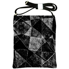 Dark Geometric Grunge Pattern Print Shoulder Sling Bags