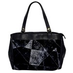 Dark Geometric Grunge Pattern Print Office Handbags Front