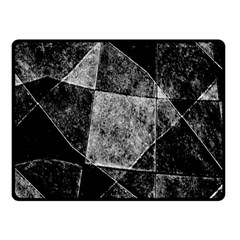 Dark Geometric Grunge Pattern Print Fleece Blanket (small)