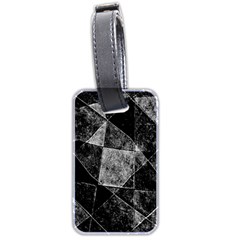 Dark Geometric Grunge Pattern Print Luggage Tags (two Sides) by dflcprints