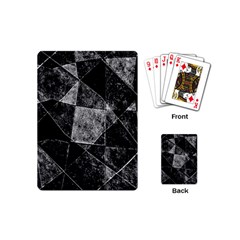 Dark Geometric Grunge Pattern Print Playing Cards (mini)  by dflcprints