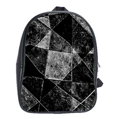 Dark Geometric Grunge Pattern Print School Bags (xl)  by dflcprints