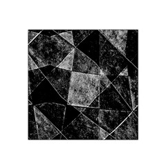 Dark Geometric Grunge Pattern Print Satin Bandana Scarf