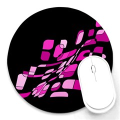 Purple Abstraction Round Mousepads