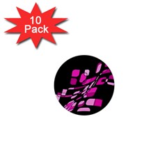 Purple Abstraction 1  Mini Buttons (10 Pack)  by Valentinaart