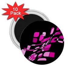 Purple Abstraction 2 25  Magnets (10 Pack) 