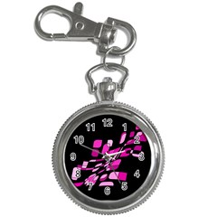 Purple Abstraction Key Chain Watches by Valentinaart