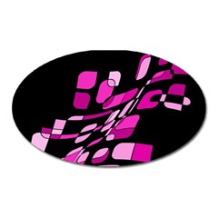 Purple Abstraction Oval Magnet