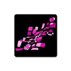 Purple Abstraction Square Magnet