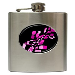 Purple Abstraction Hip Flask (6 Oz)