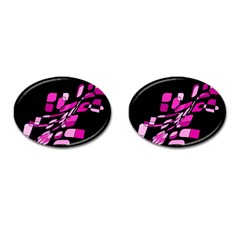 Purple Abstraction Cufflinks (oval)