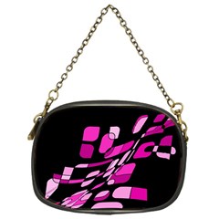 Purple Abstraction Chain Purses (one Side) 