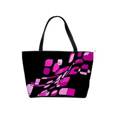 Purple Abstraction Shoulder Handbags