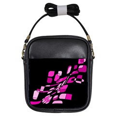 Purple Abstraction Girls Sling Bags