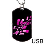 Purple abstraction Dog Tag USB Flash (Two Sides)  Front