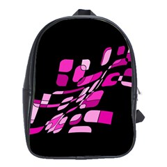 Purple Abstraction School Bags (xl)  by Valentinaart