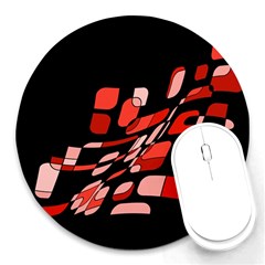 Orange Abstraction Round Mousepads