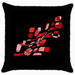 Orange Abstraction Throw Pillow Case (black)