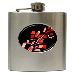 Orange Abstraction Hip Flask (6 Oz)