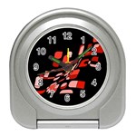 Orange abstraction Travel Alarm Clocks Front