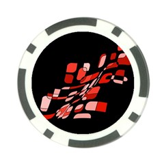 Orange Abstraction Poker Chip Card Guards