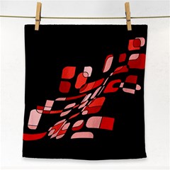 Orange Abstraction Face Towel by Valentinaart