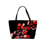 Orange abstraction Shoulder Handbags Front