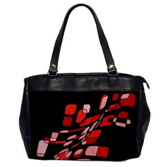 Orange Abstraction Office Handbags by Valentinaart