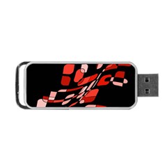 Orange Abstraction Portable Usb Flash (one Side) by Valentinaart