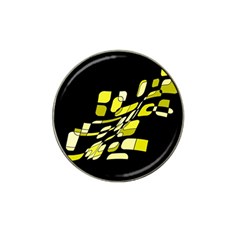 Yellow abstraction Hat Clip Ball Marker (10 pack)