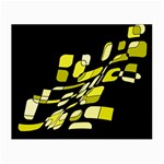 Yellow abstraction Small Glasses Cloth (2-Side) Back