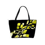 Yellow abstraction Shoulder Handbags Back