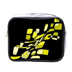 Yellow Abstraction Mini Toiletries Bags by Valentinaart