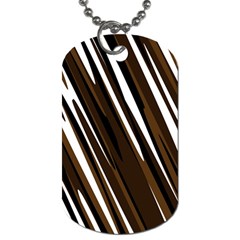 Black Brown And White Camo Streaks Dog Tag (one Side)