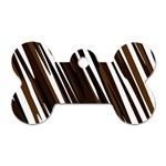 Black Brown And White Camo Streaks Dog Tag Bone (Two Sides) Front