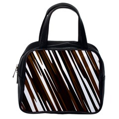 Black Brown And White Camo Streaks Classic Handbags (one Side)