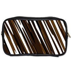 Black Brown And White Camo Streaks Toiletries Bags by TRENDYcouture