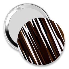 Black Brown And White Camo Streaks 3  Handbag Mirrors