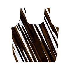 Black Brown And White Camo Streaks Full Print Recycle Bags (m)  by TRENDYcouture