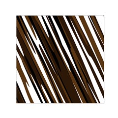 Black Brown And White Camo Streaks Small Satin Scarf (square)