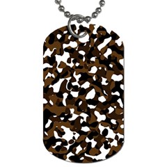 Black Brown And White Camo Streaks Dog Tag (two Sides) by TRENDYcouture