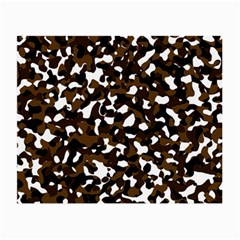 Black Brown And White Camo Streaks Small Glasses Cloth (2-side)