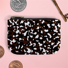 Black Brown And White Camo Streaks Mini Coin Purses