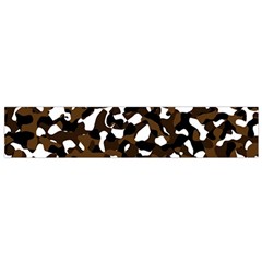 Black Brown And White Camo Streaks Flano Scarf (small) by TRENDYcouture