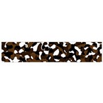 Black Brown And White camo streaks Flano Scarf (Small) Front