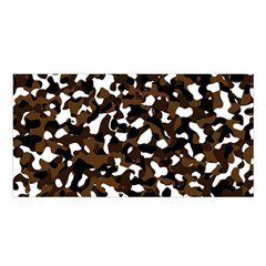 Black Brown And White Camo Streaks Satin Shawl