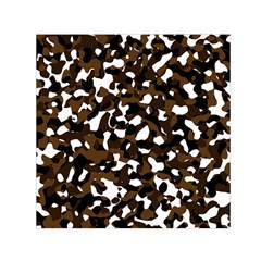 Black Brown And White Camo Streaks Small Satin Scarf (square)